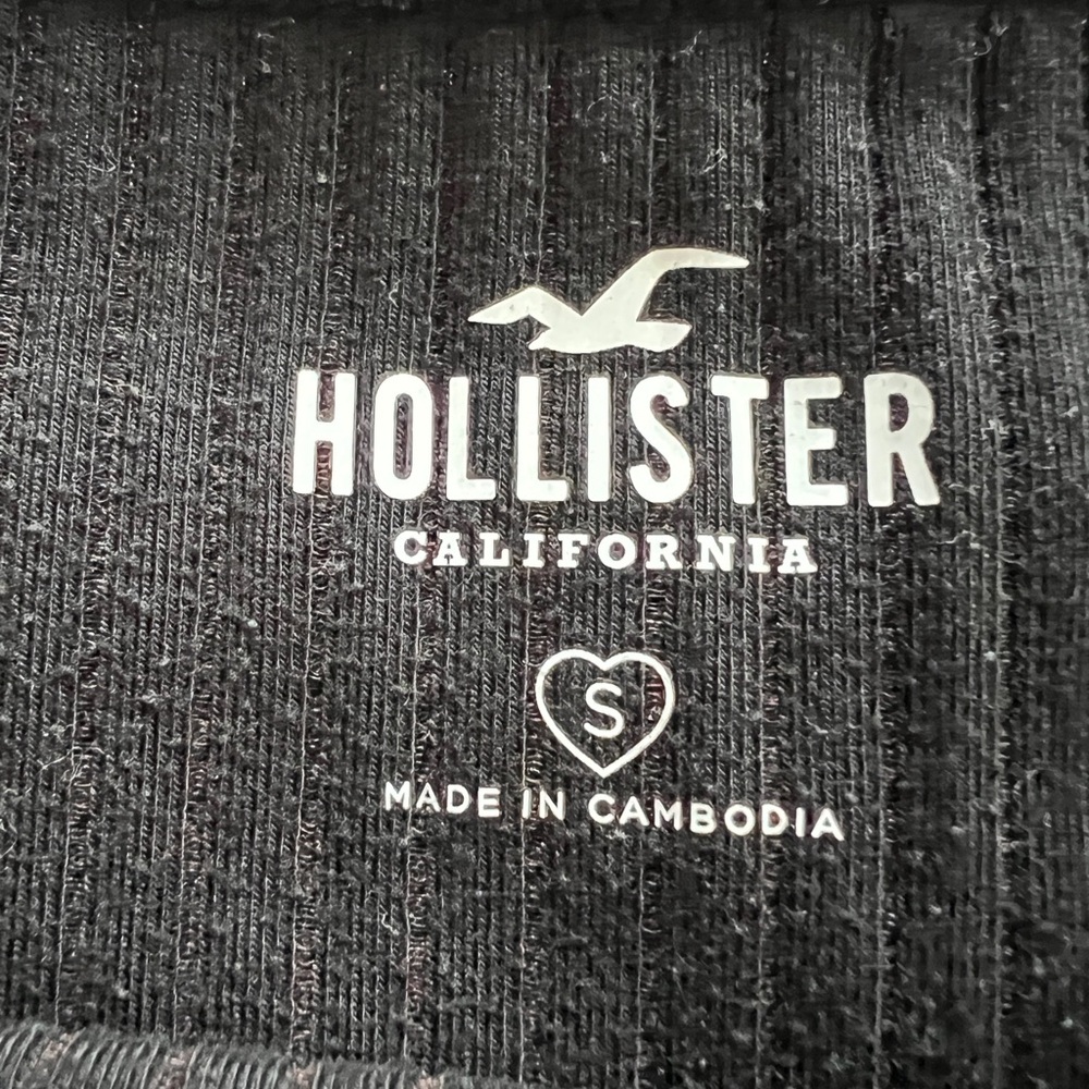 Hollister Black Ribbed Crop Tank Top - Picture 3 of 6